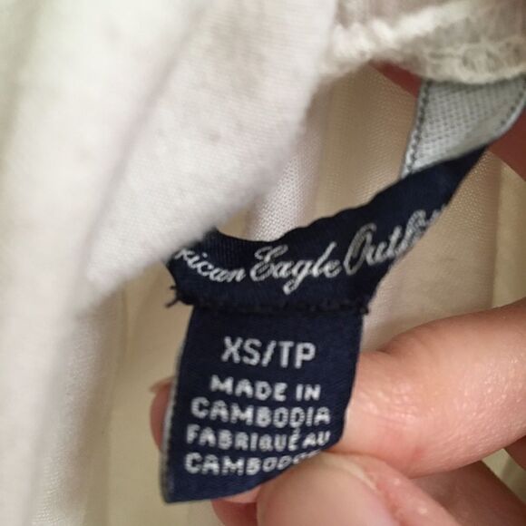 American Eagle high low eyelet lace front blouse XS - Picture 6 of 7